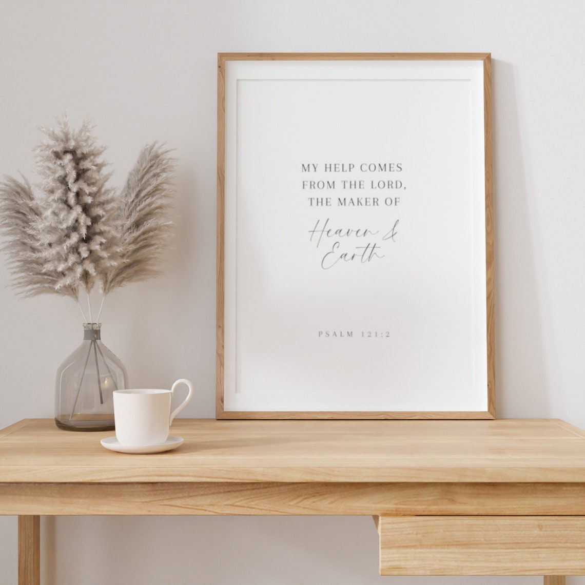 Psalm 121:2 My Help Comes From the Lord Serif Minimalist Verse Poster