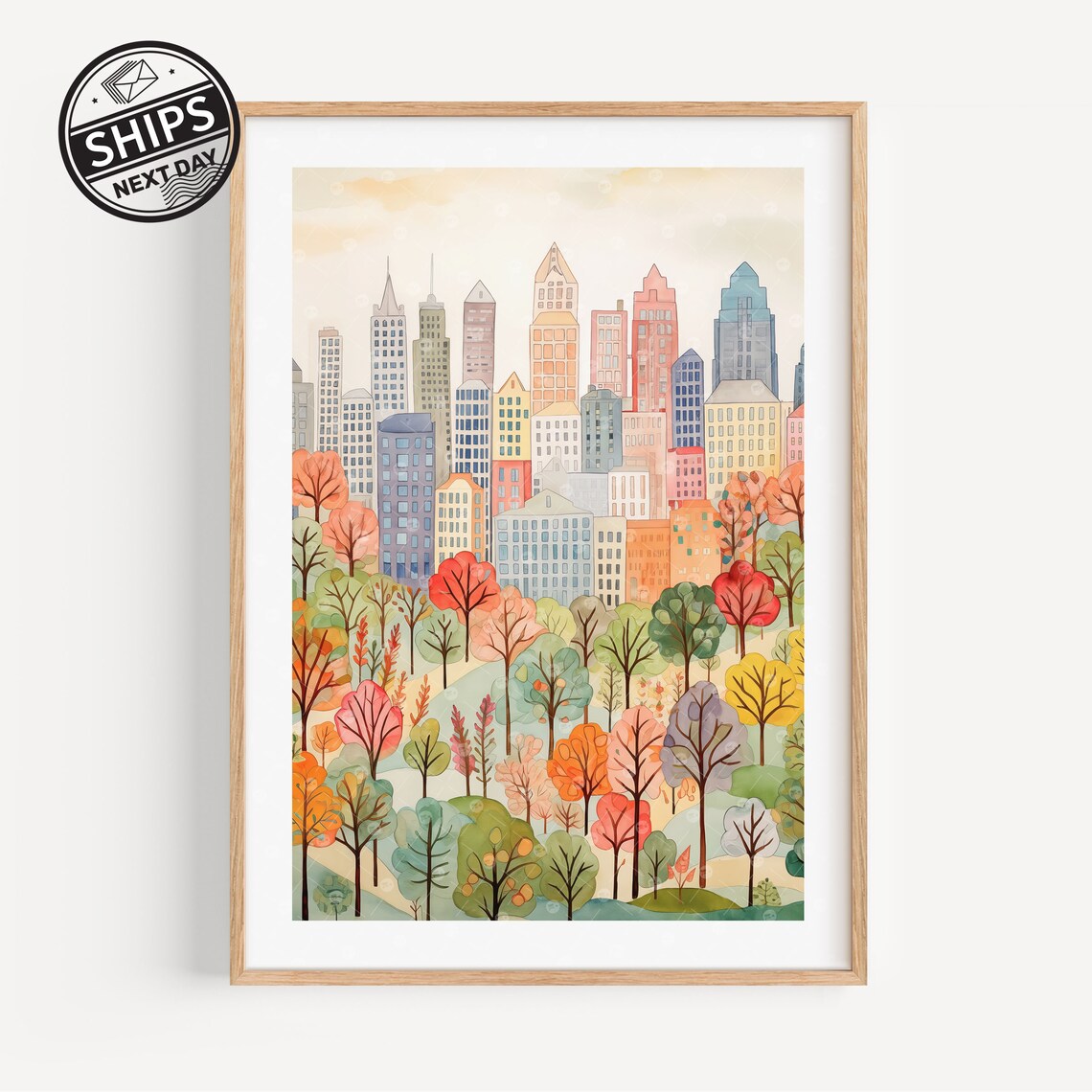 Atlanta South Carolina Watercolor Travel Poster