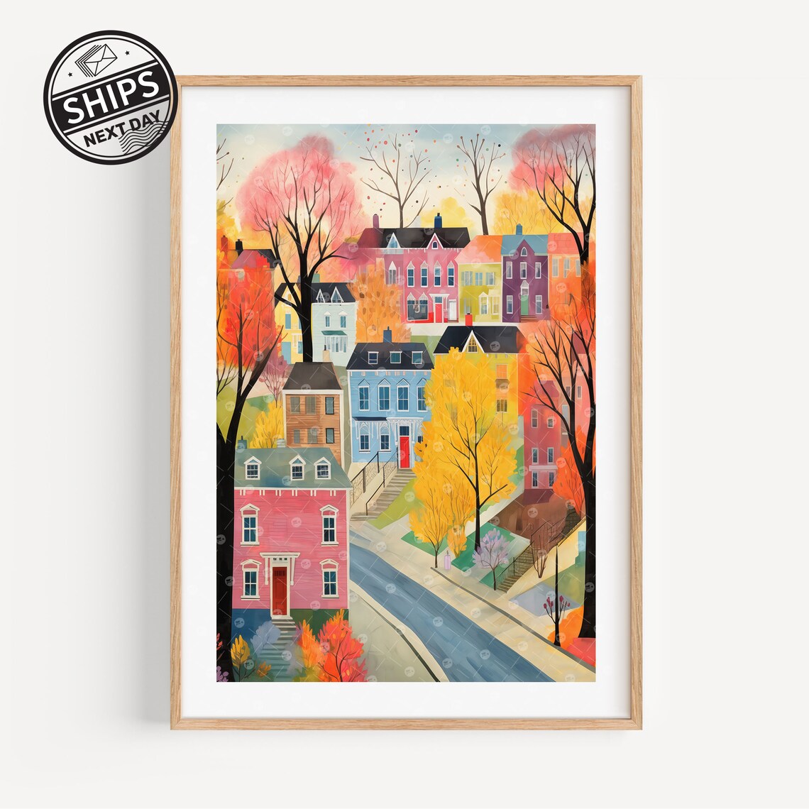 Richmond Virginia Watercolor Travel Poster, Art Print