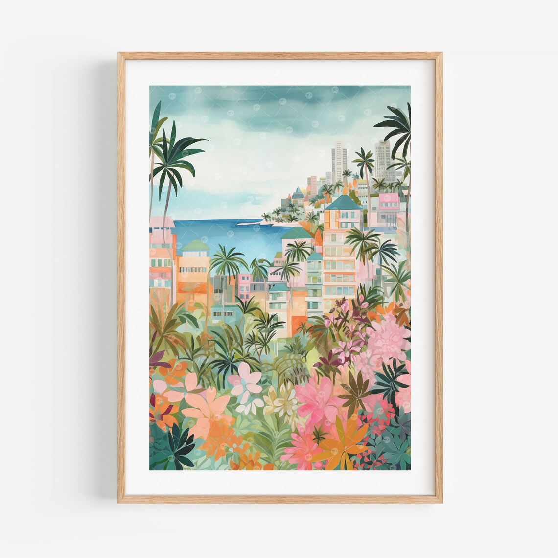 Waikiki Hawaii Coastal Decor Art Print