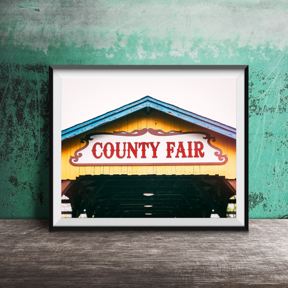 County Fair Vintage Carnival Entrance Sign Photography Poster