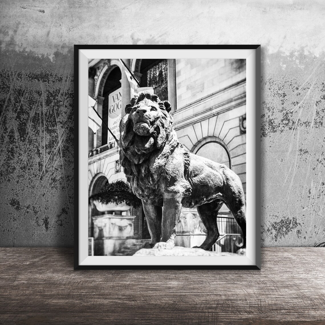 Art Institute Lions Chicago Museum Building Art Print - Image 2