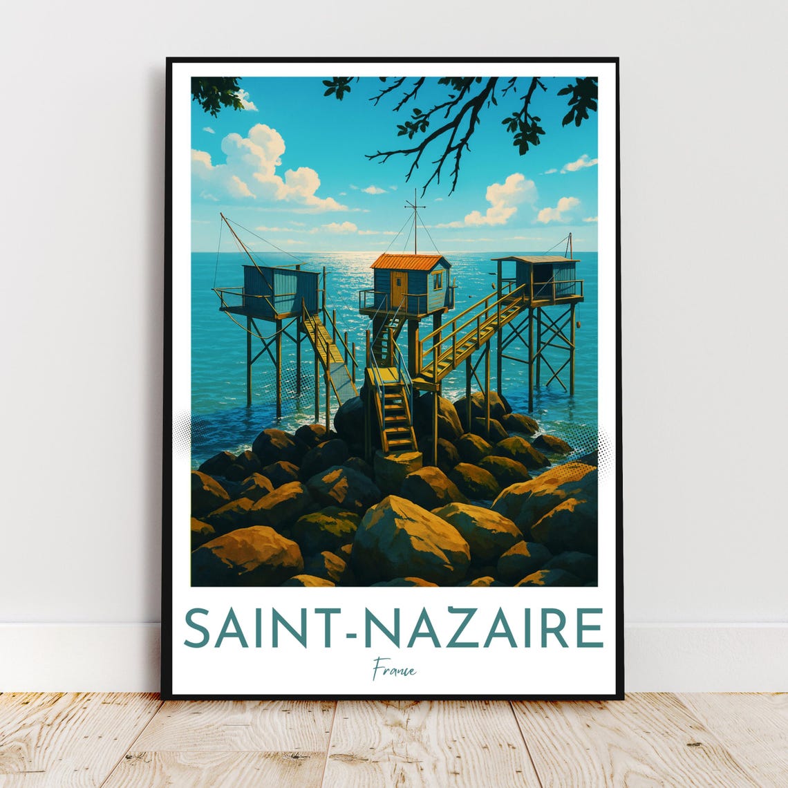 Travel Wall Art Saint Nazaire Pays De La Loire France Europe Fisheries Modern Poster Gift Print