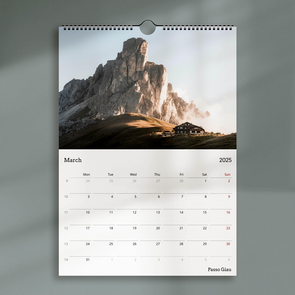 Dolomites Landscape Photography Calendar Wall Planner - Image 2