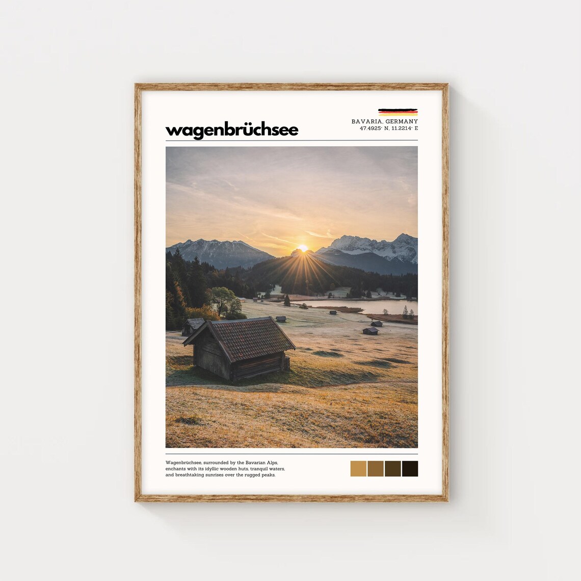 Wagenbrchsee Geroldsee Bavarian Alps Sunrise Travel Poster - Image 5