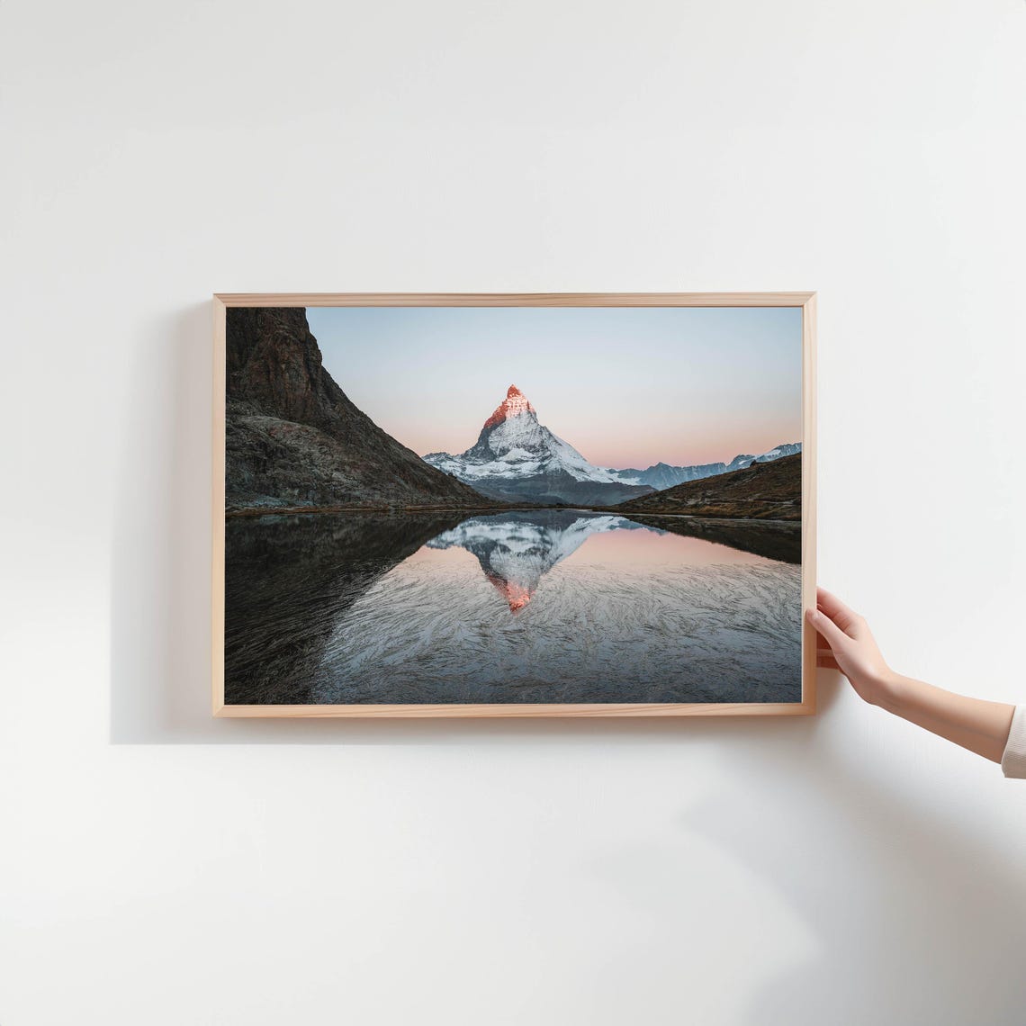 Matterhorn Sunrise Reflected In Riffelsee Lake Zermatt Alps Poster - Image 2