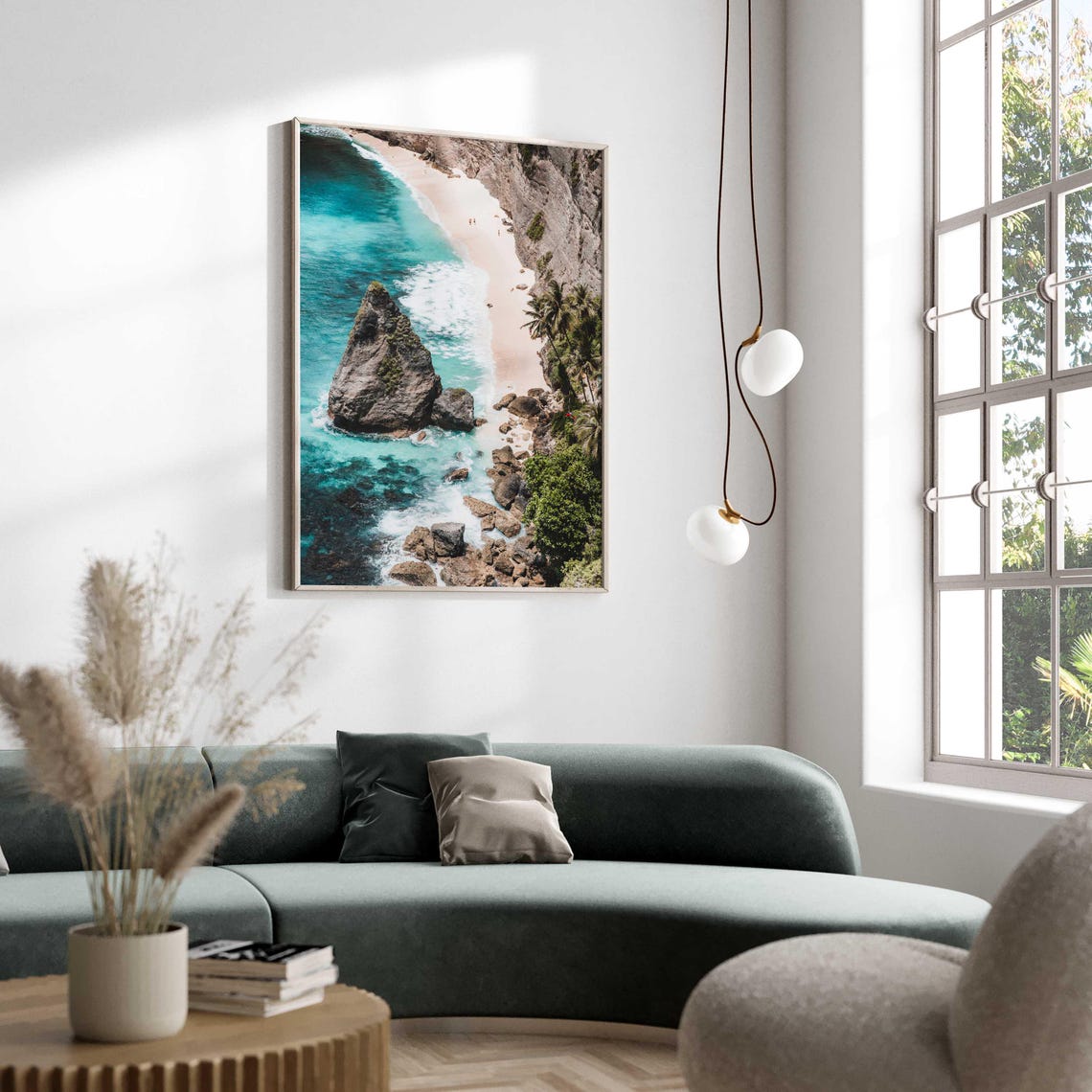 Diamond Beach Nusa Penida Bali Aerial Tropical Beach View Poster - Image 2