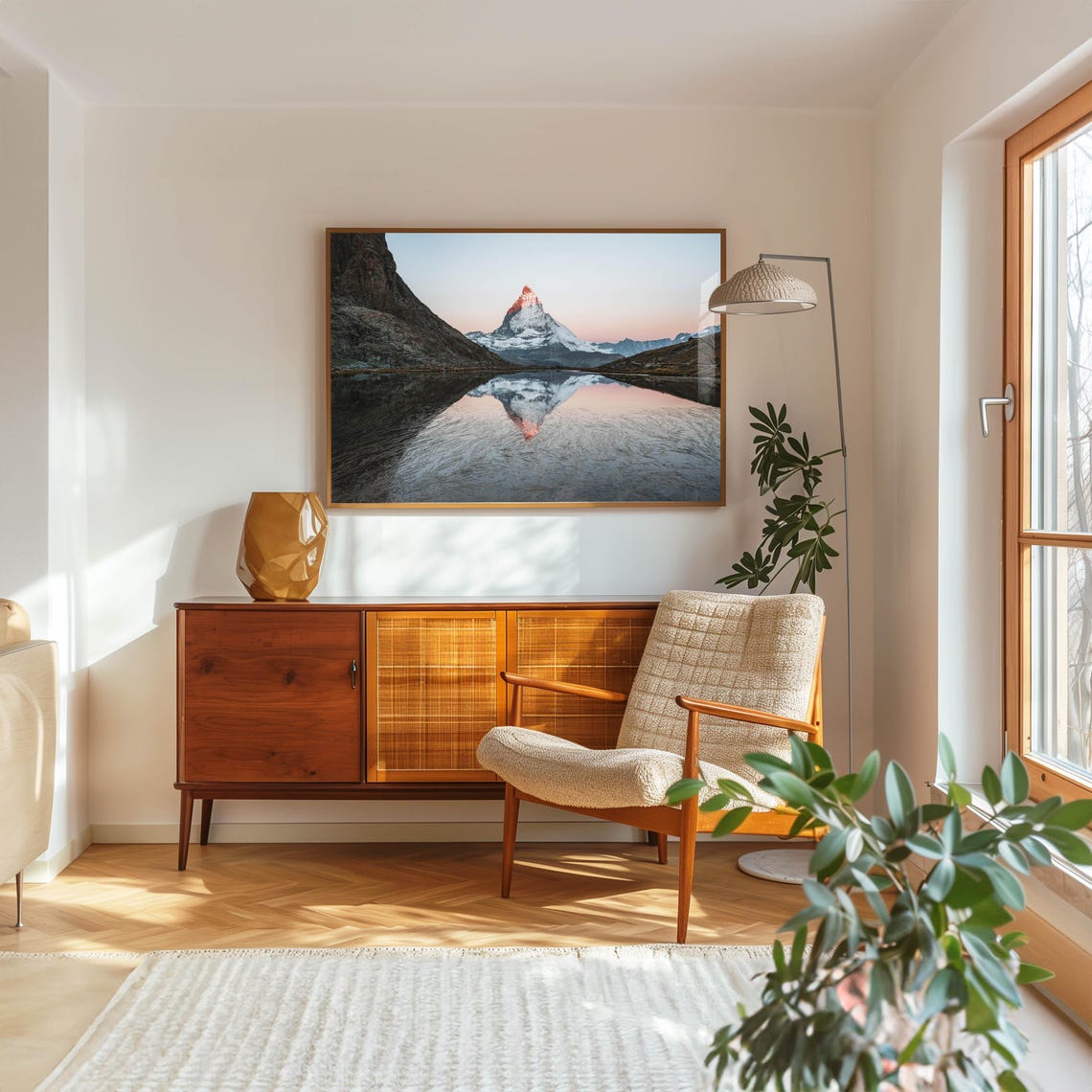 Matterhorn Sunrise Reflected In Riffelsee Lake Zermatt Alps Poster - Image 5