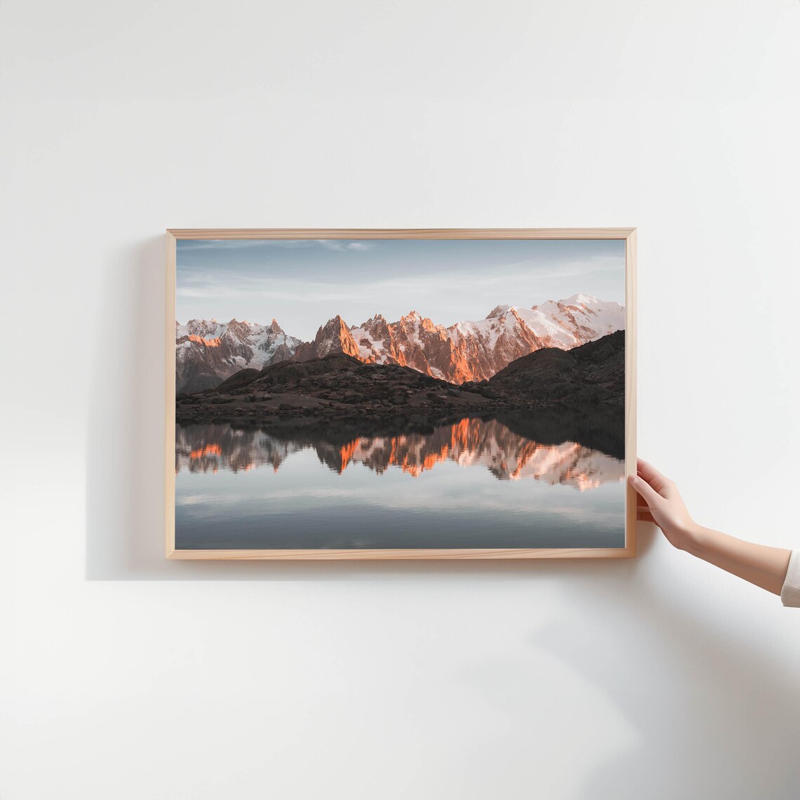 Lac Blanc Sunset Chamonix Alps Art Print - Image 2