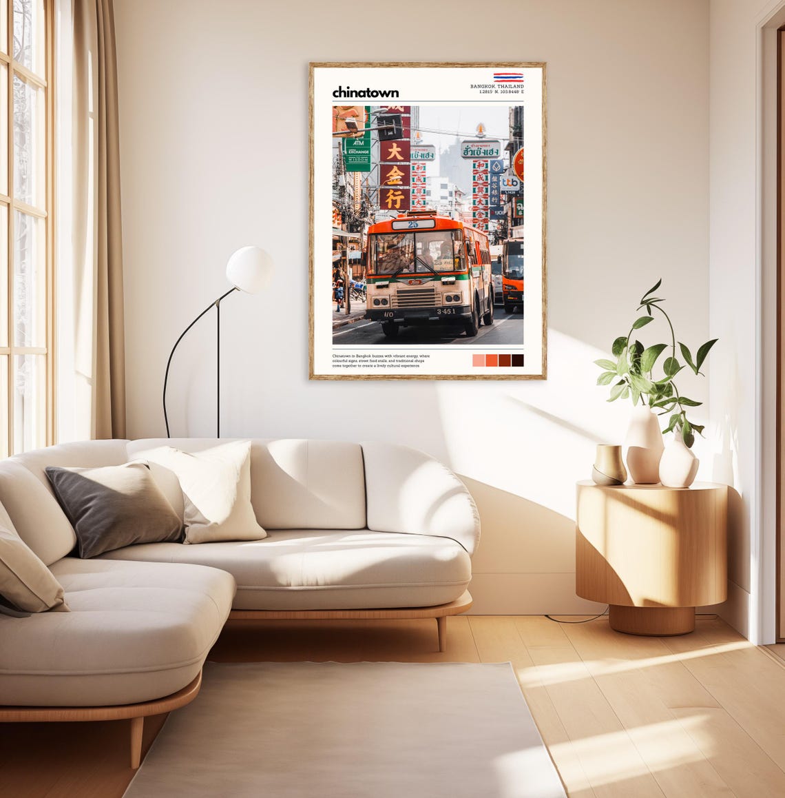 Bangkok Chinatown Wall Art Thailand Travel Poster Vibrant Street Scene Print Asian Cultural Decor Urban Photography Gift For New Home - Image 2