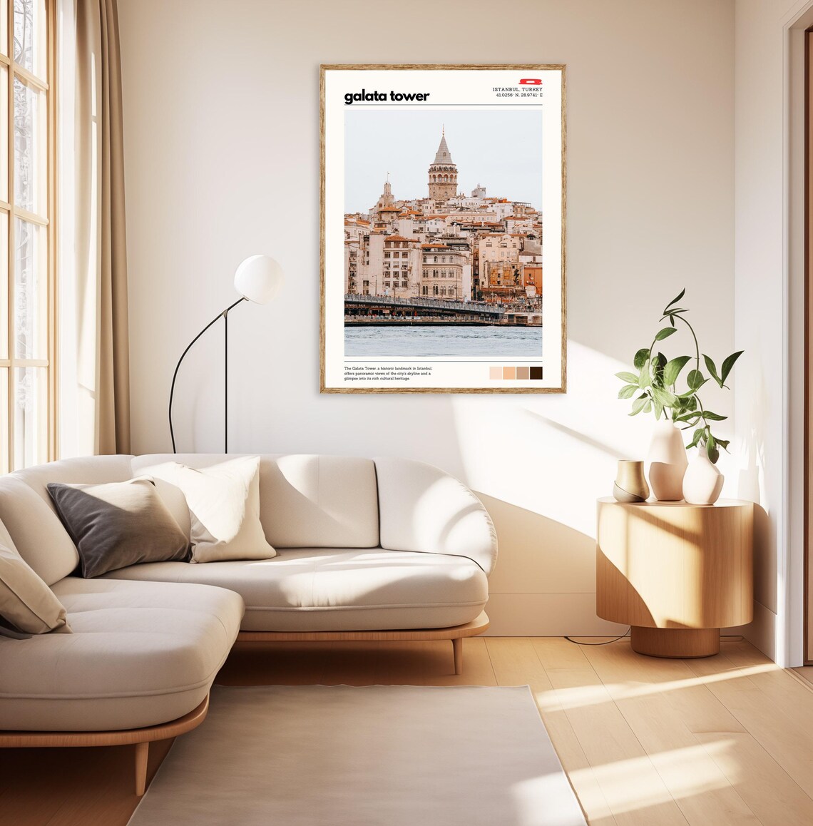 Galata Tower Istanbul Turkey Historic Landmark Travel Cityscape Poster - Image 2