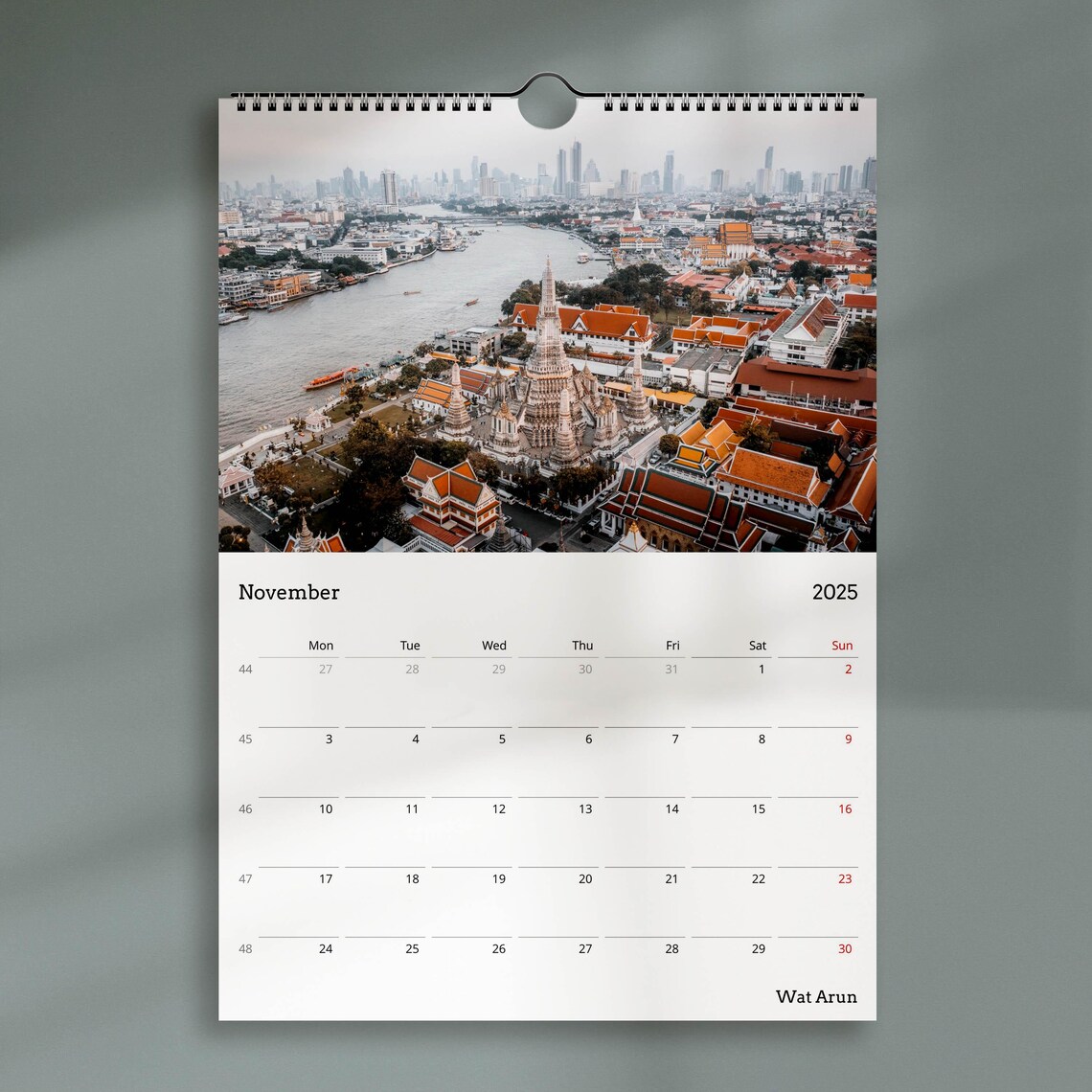 2025 Thailand Travel Photography Wall Planner - Image 3