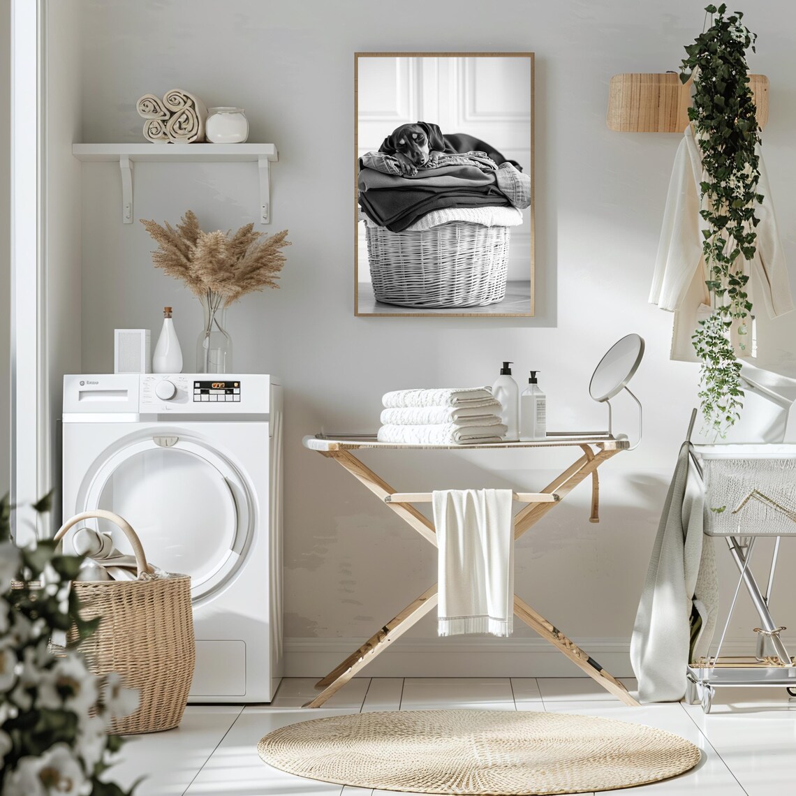 Adorable Dachshund Laundry Room Art Print - Image 2