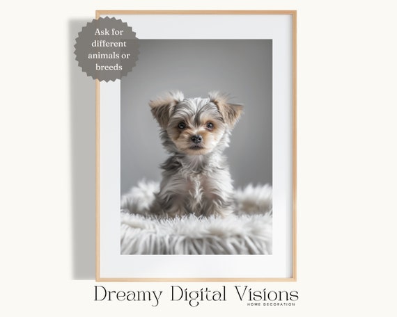 Puppy Print For Baby Nursery Cute Puppy Nursery Wall Art Baby Shower Gift For New Parents Cute Animal Playroom Decor Puppy Lover