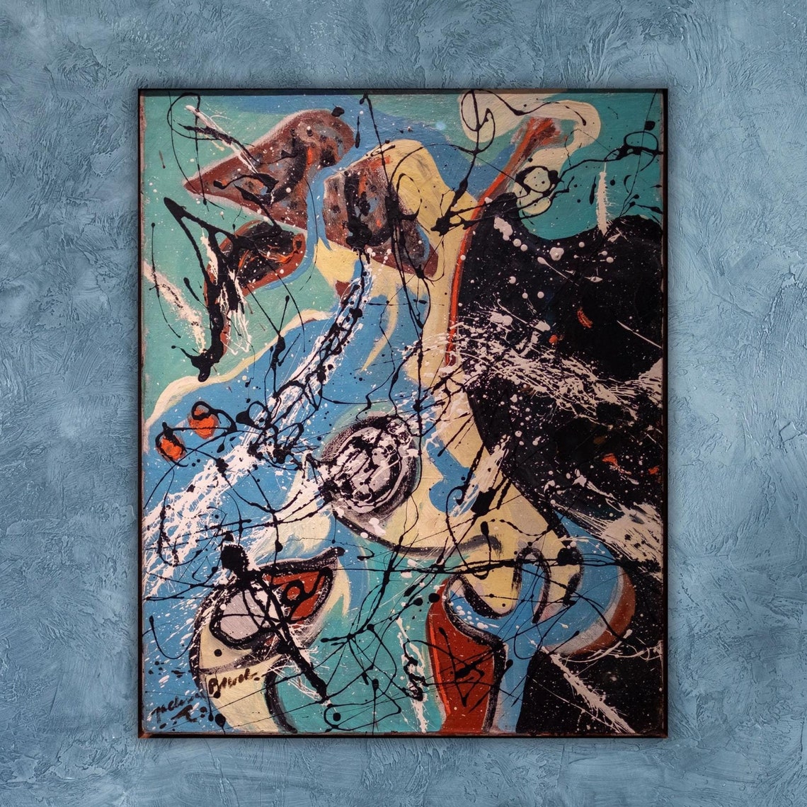 Jackson Pollock Number 7 Out of the Web Abstract Drip Poster