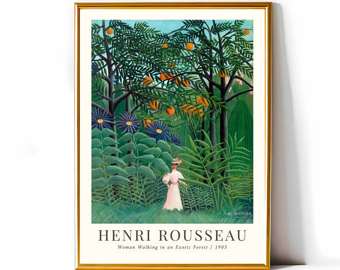 Henri Rousseau Woman Walking in an Exotic Forest 1905 Jungle Poster
