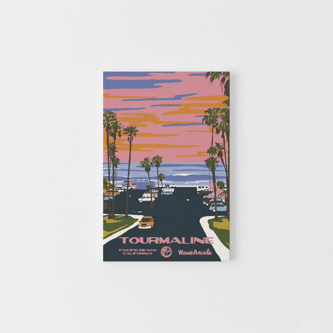 Tourmaline Pacific Beach Ca Print National Parks Vintage Style Surf Art Framedunframed Coastal Print