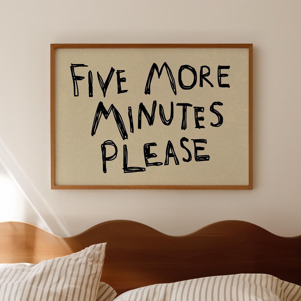 Funny Bed Print, Trendy Bedroom Decor Poster