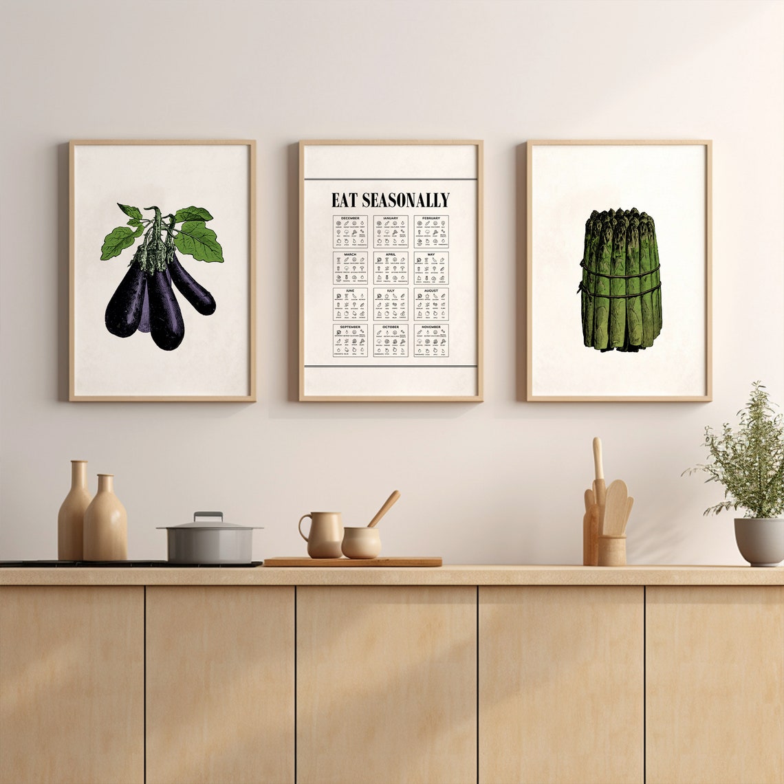 Eggplant Decor Vegetable Decor Eggplant Eggplant Purple Vegetable Print Kitchen Print Vegetable Poster Vegetables Art Vegetables - Image 2