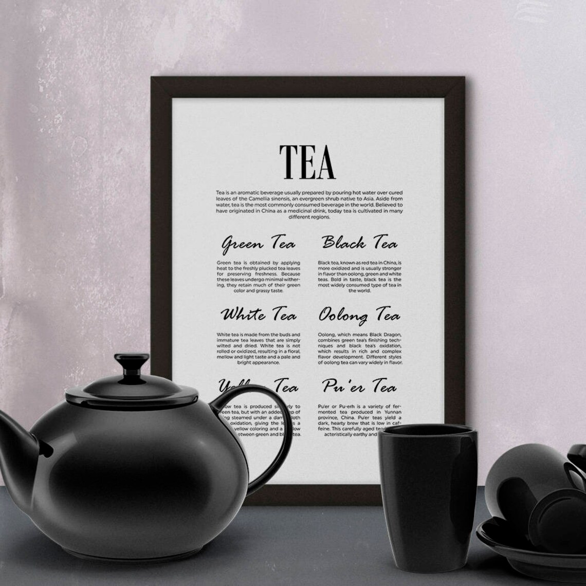 Tea Kitchen Decor Art Print, Tea Lover Gift - Image 2