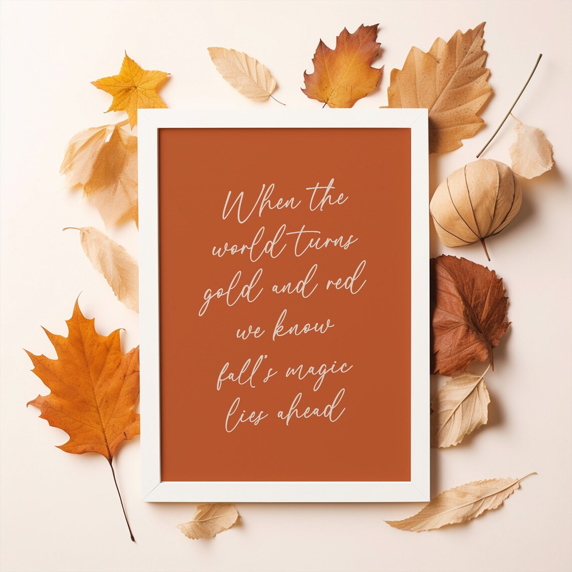 Trio Of Pumpkins Watercolor Autumn Farmhouse Kitchen Decor Poster - Image 2
