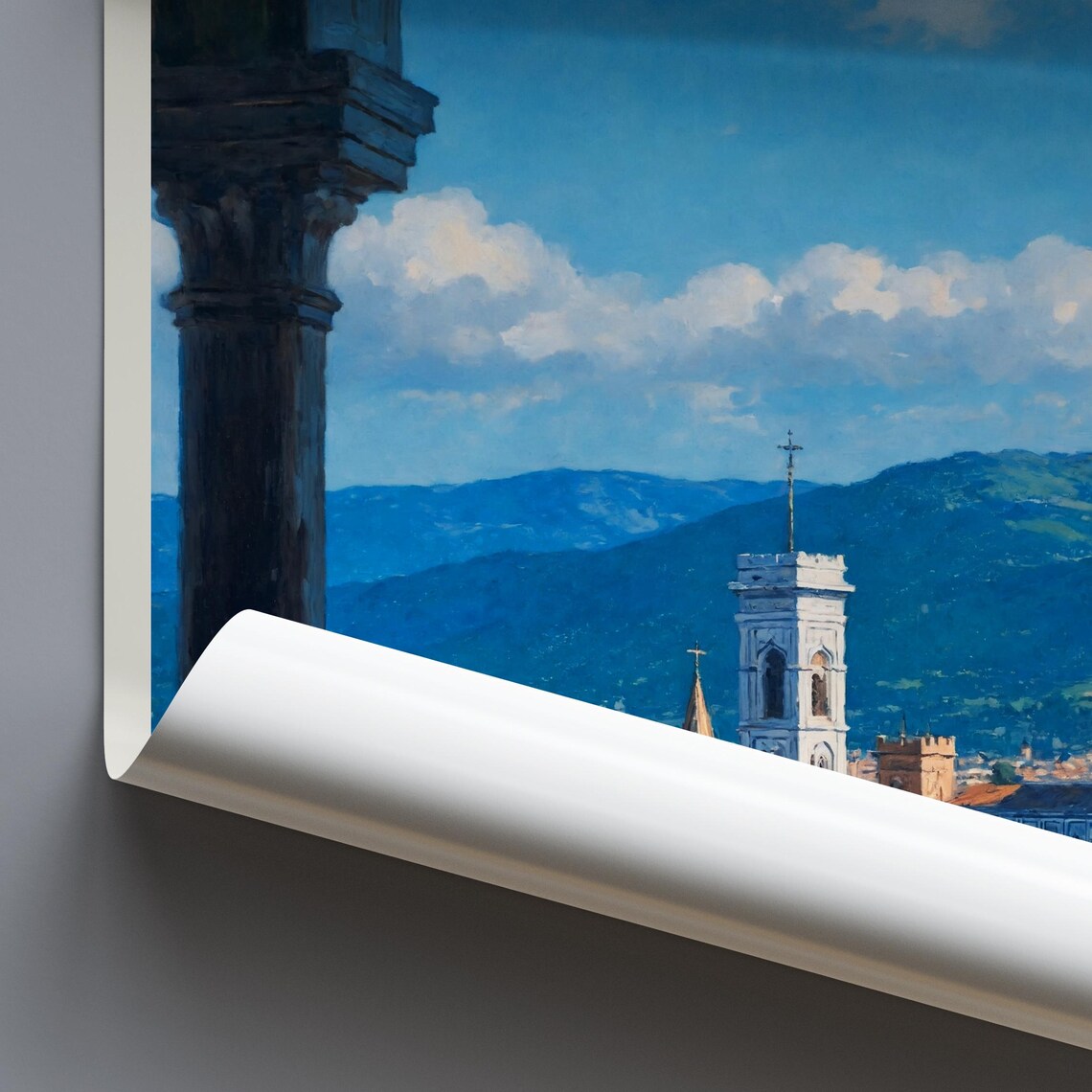 Florence Firenze Duomo Panorama Arched Colonnade Italy Travel Poster - Image 3