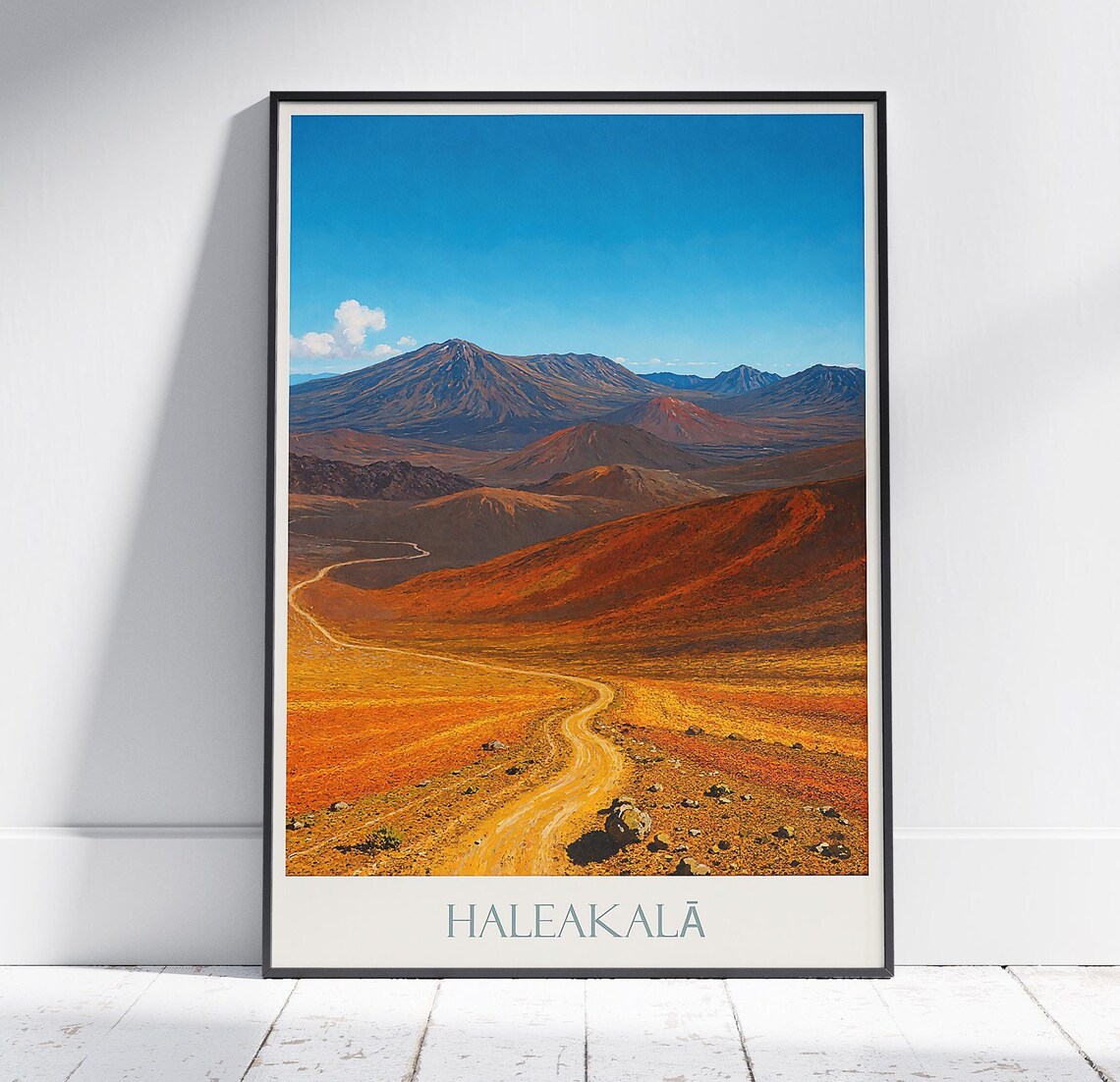 Haleakalā Maui Volcano Desert Road National Park Hawaii Travel Poster