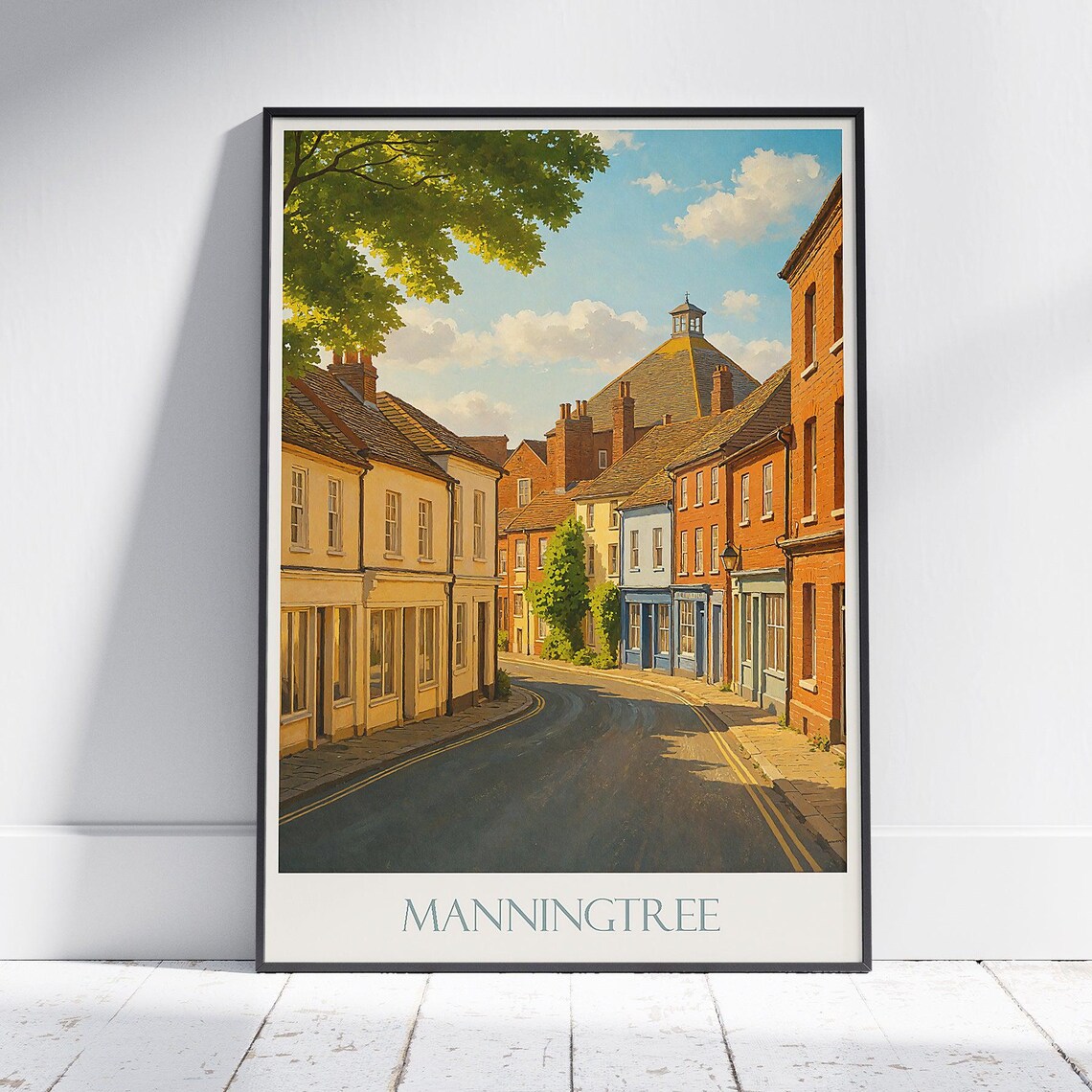 Manningtree Essex Charming High Street Village Scene Travel Poster
