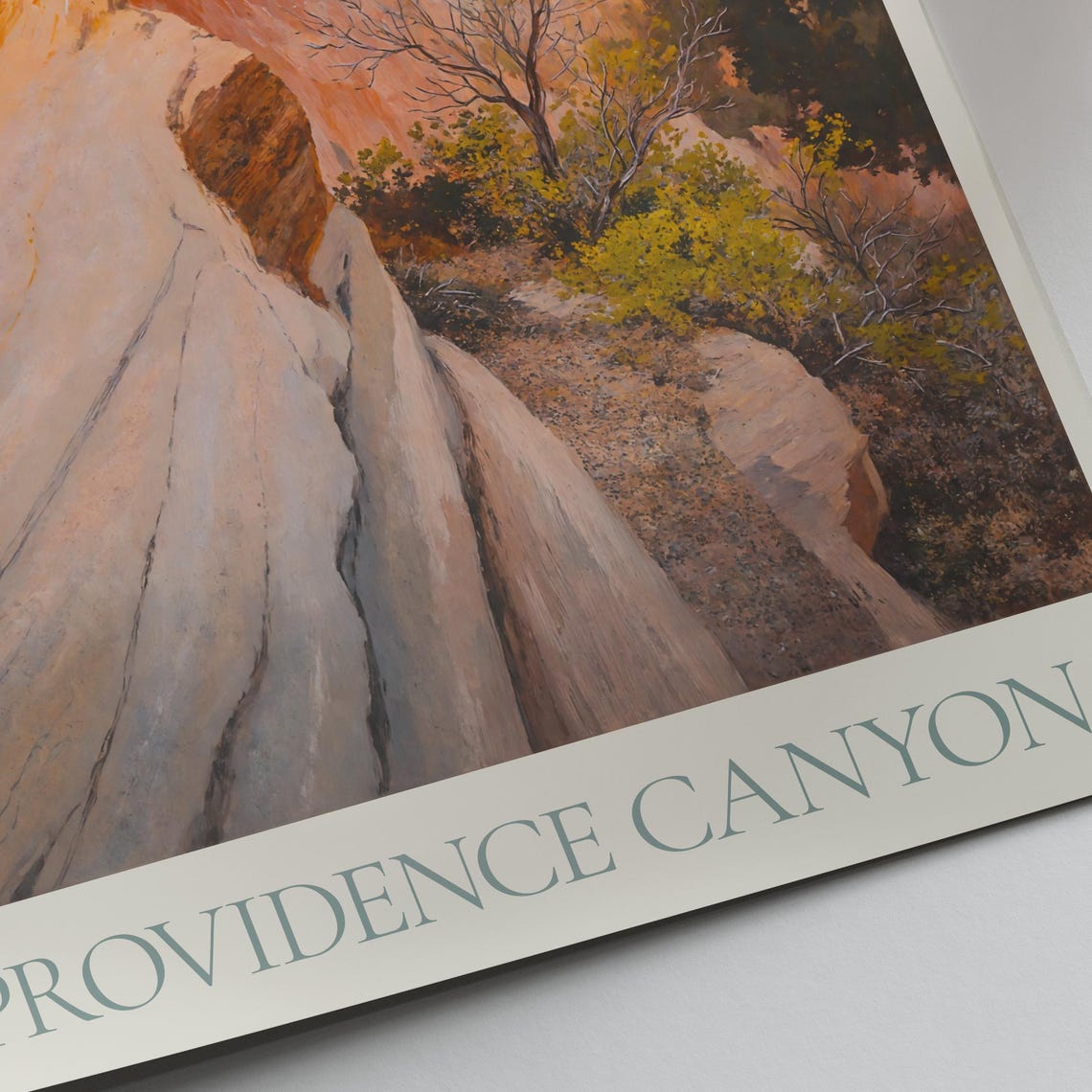 Providence Canyon Georgia Red Rock Cliffs Painted Travel Poster - Image 2