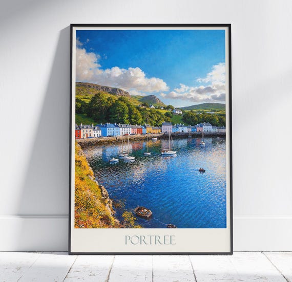 Portree Travel Print Isle Of Skye Poster Travel Wall Art Home Decor Gift Personalized Framed