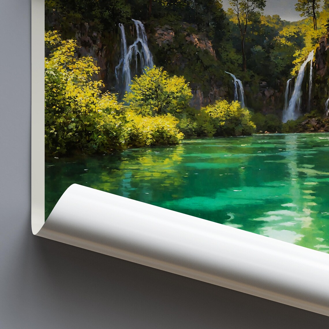 Plitvice Lakes Croatia Waterfalls Turquoise Lake Travel Poster - Image 3