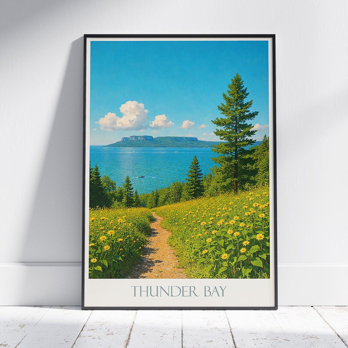 Thunder Bay Sleeping Giant Lakeshore Wildflower Trail Landscape Poster