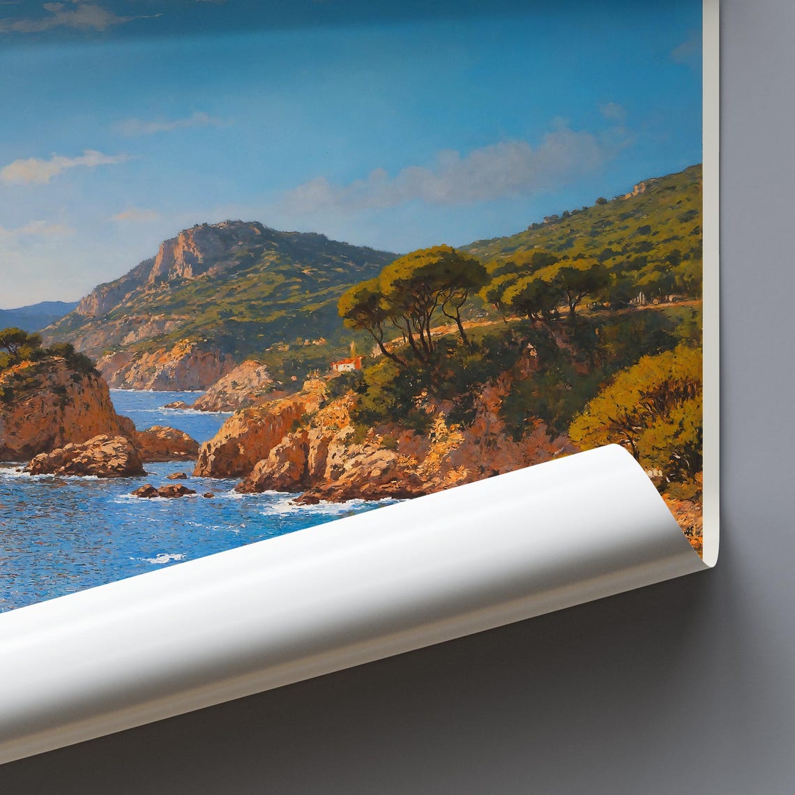 Costa Brava Spain Rocky Coastline Turquoise Sea Cove Art Poster - Image 3
