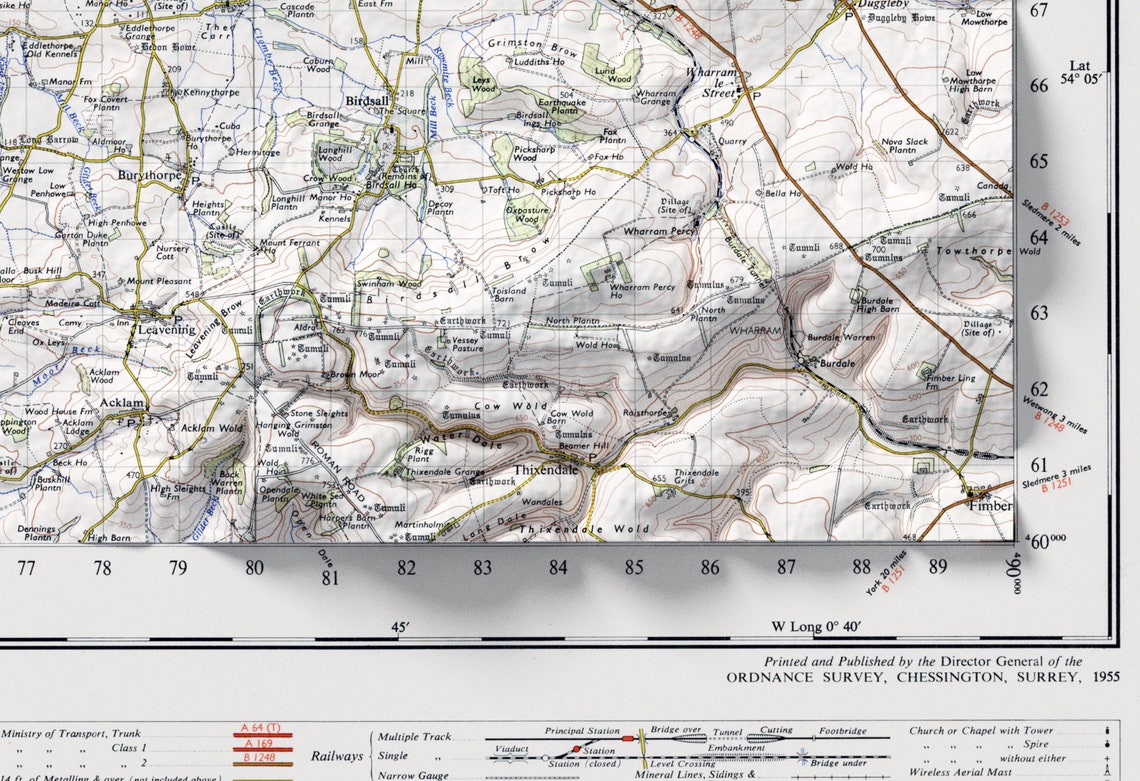Pickering North York Moors Ordnance Survey Vintage Map Poster - Image 3