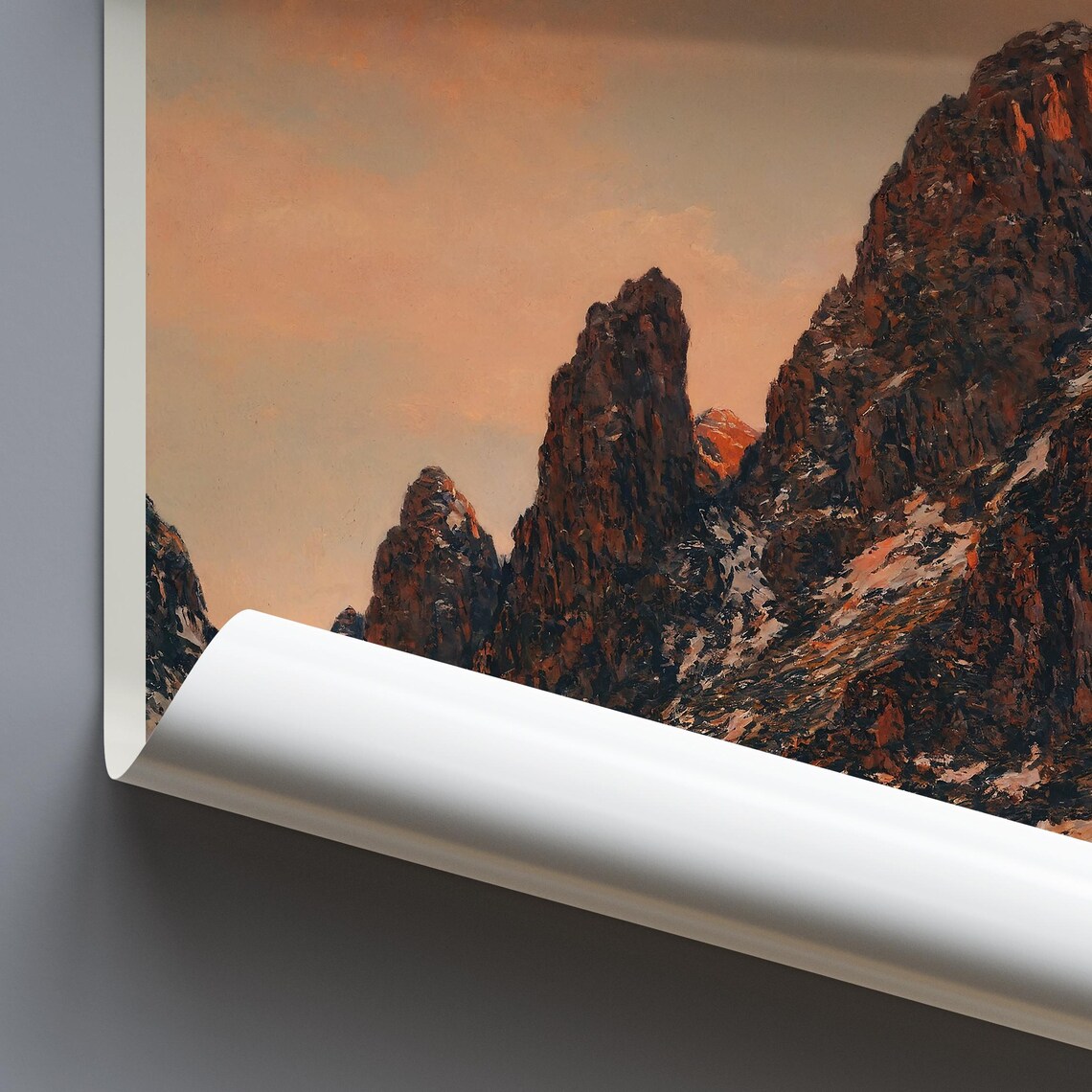 Dolomiti Dolomites Sunset Mountain Peaks Italy Travel Poster - Image 4