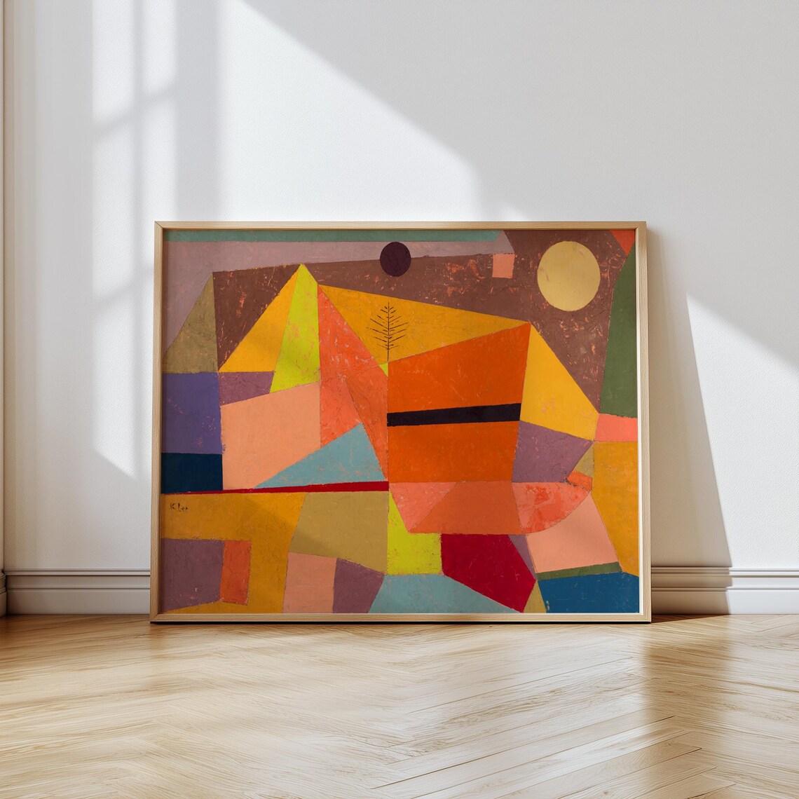 Paul Klee Abstract Mountain Landscape Geometric Vintage Art Poster