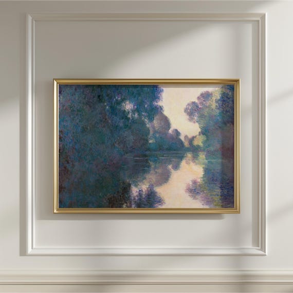 Claude Monet Seine River Painting Vintage Giverny Art Print