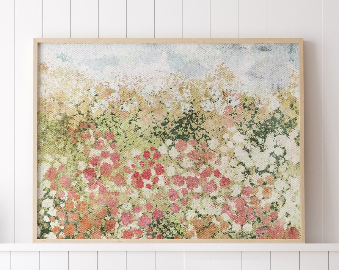 Floral Spring Wildflower Meadow Vintage Art Print - Image 3
