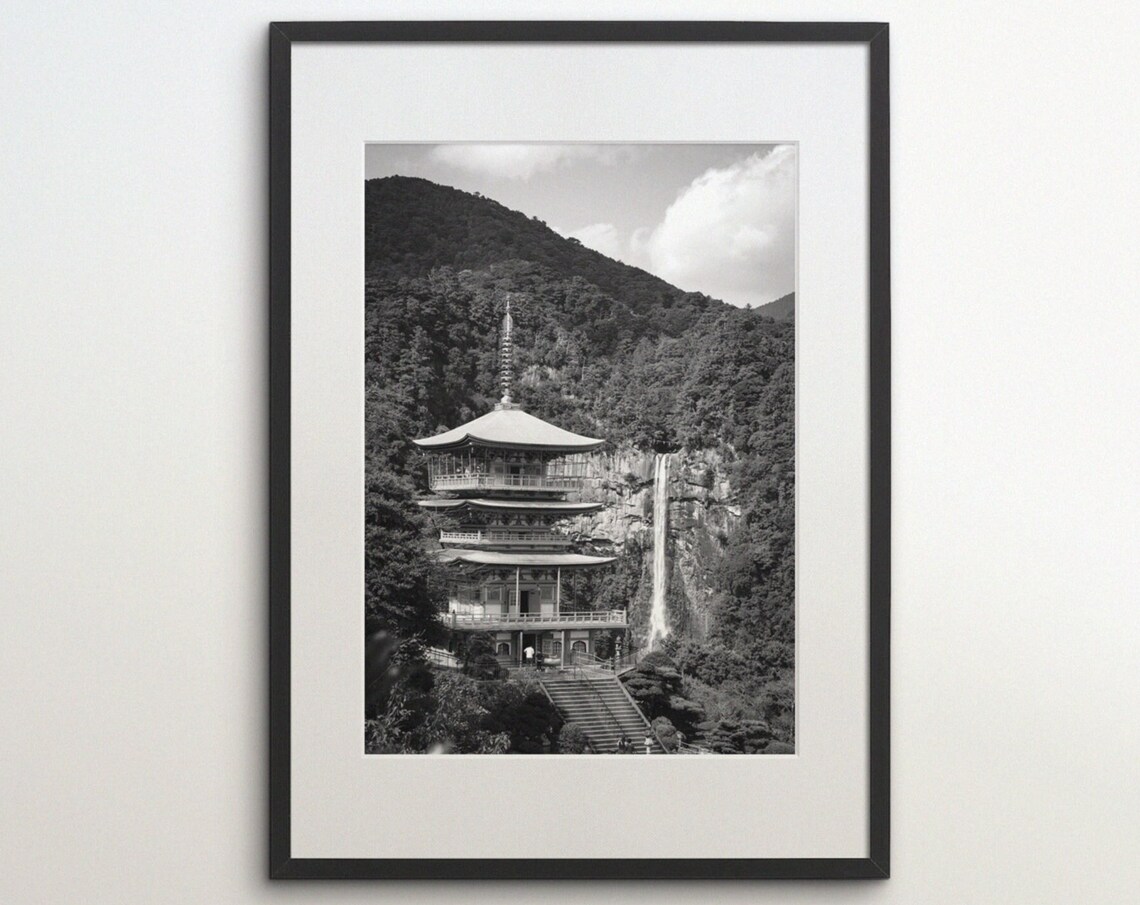 Wakyama Seiganto Ji Pagoda Japan Instant Black White Photography Wall Art Travel Poster Japanese Art Print Honshu