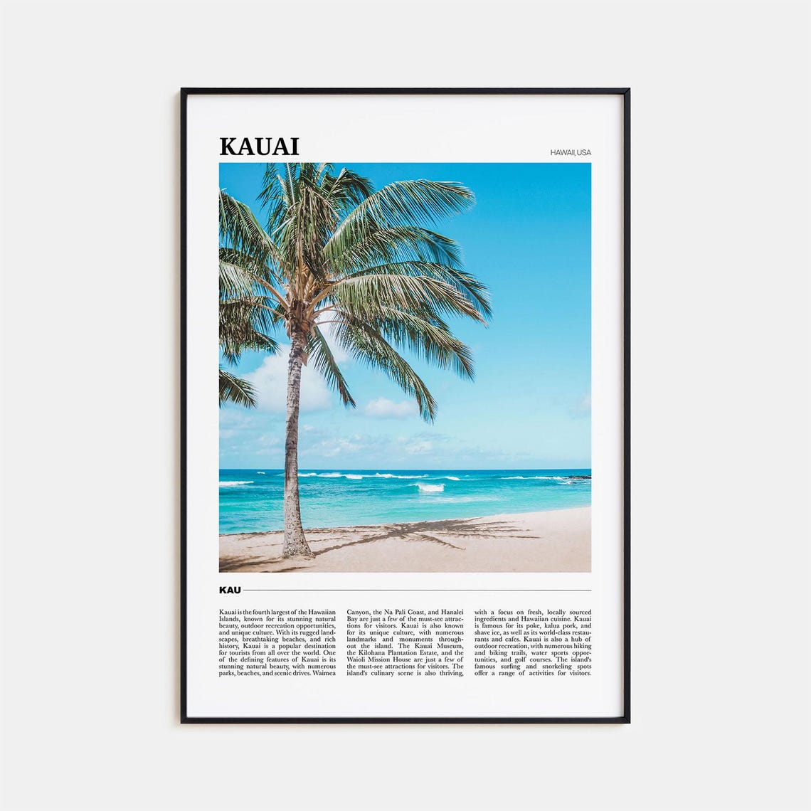 Kauai Travel Poster No 2 Kauai Wall Art Kauai Poster Print Kauai Photo Kauai Decor Hawaii Usa