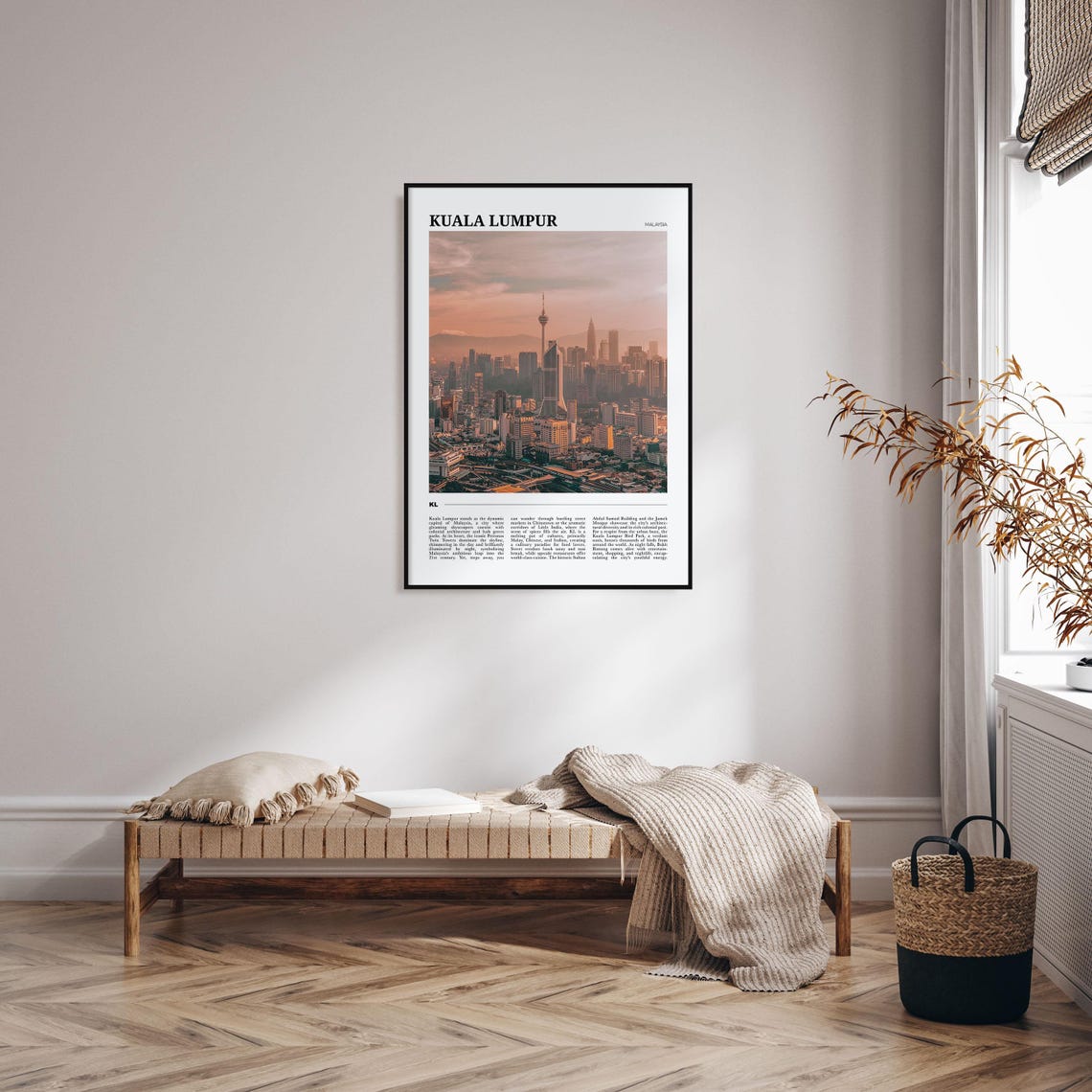 Kuala Lumpur Malaysia Travel Poster KL Tower Skyline Sunset View - Image 4