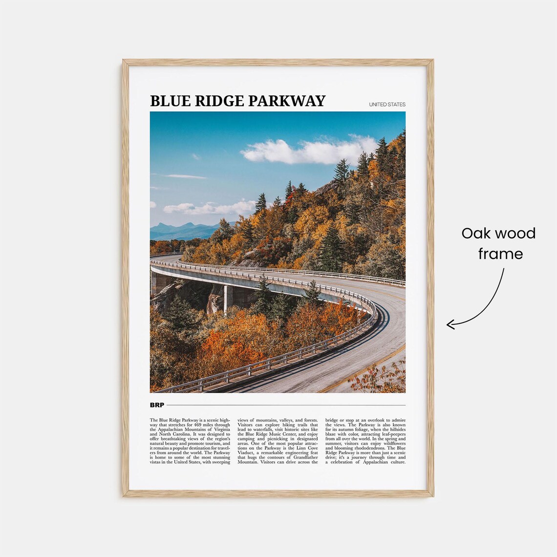 Blue Ridge Parkway Travel Poster, Scenic Road Print - Image 3