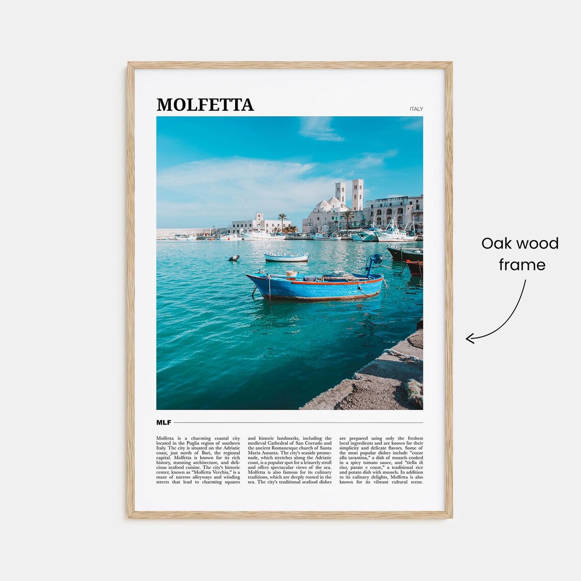 Molfetta Italy Travel Poster, Place Name Art Print - Image 3