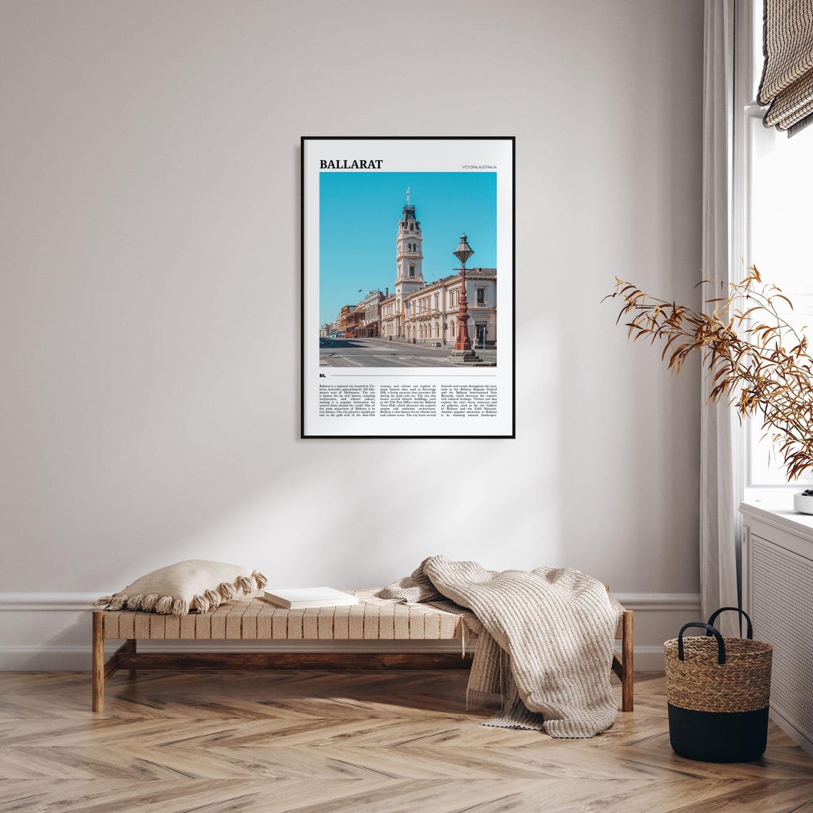 Ballarat Australia Gold Rush Town Hall Tower Street Scene Poster - Image 4
