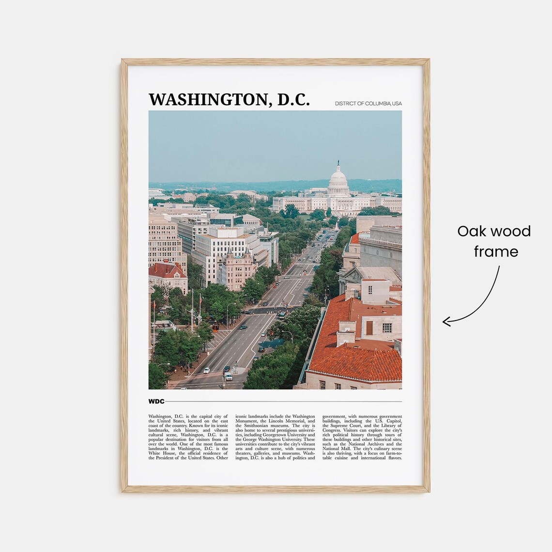 Washington DC Travel Poster, US Capitol Decor - Image 3