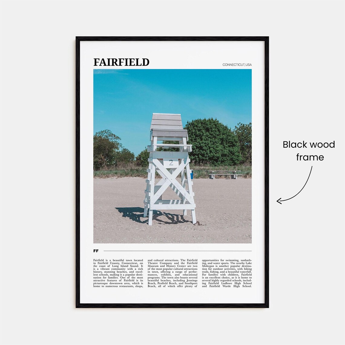 Fairfield Travel Poster, Connecticut USA Wall Art - Image 2