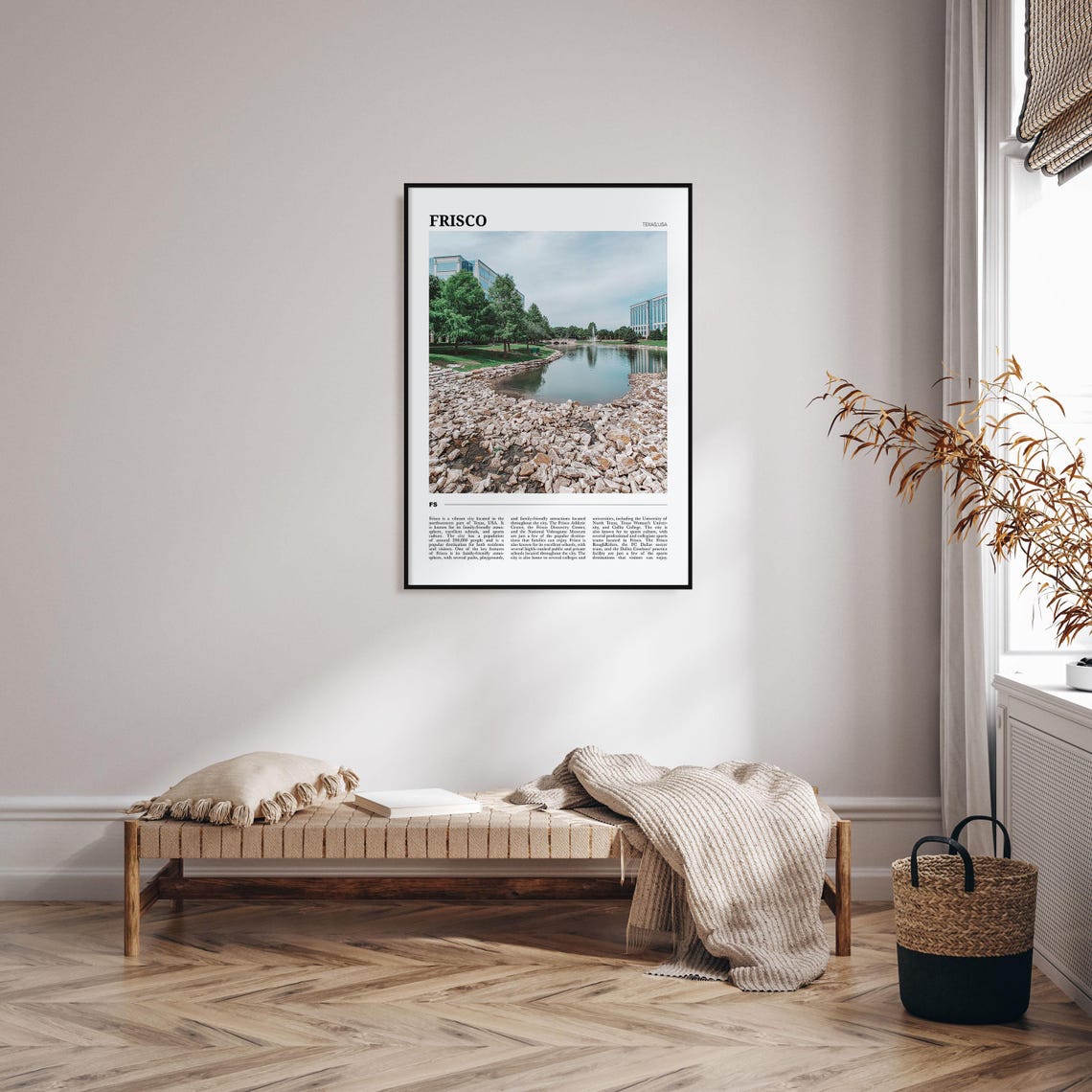Frisco Texas USA Lakeside Park Modern Skyline Photo Travel Poster - Image 4