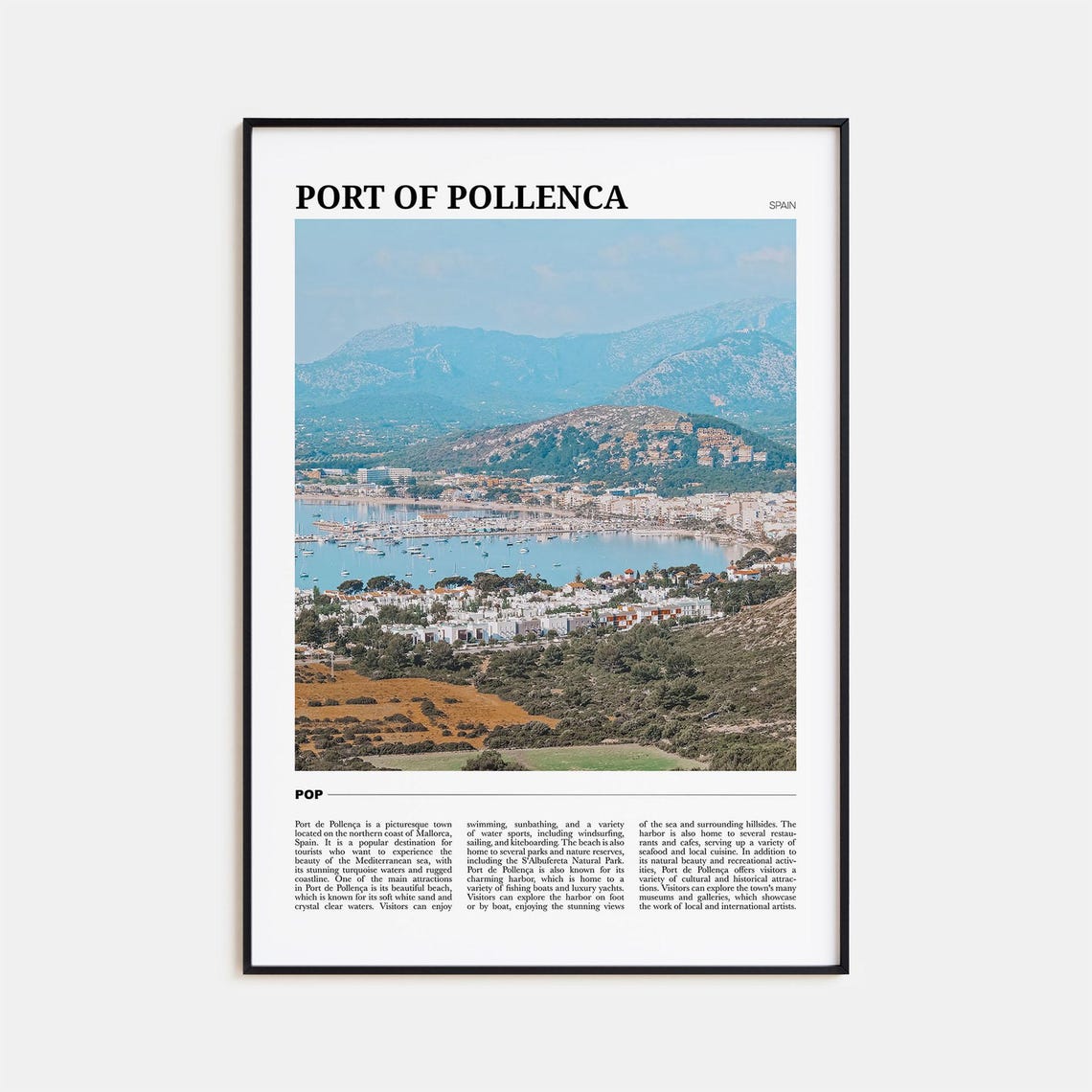 Port Of Pollenca Travel Poster Port Of Pollenca Wall Art Port Of Pollenca Poster Print Port Of Pollenca Photo Port Of Pollenca Decor