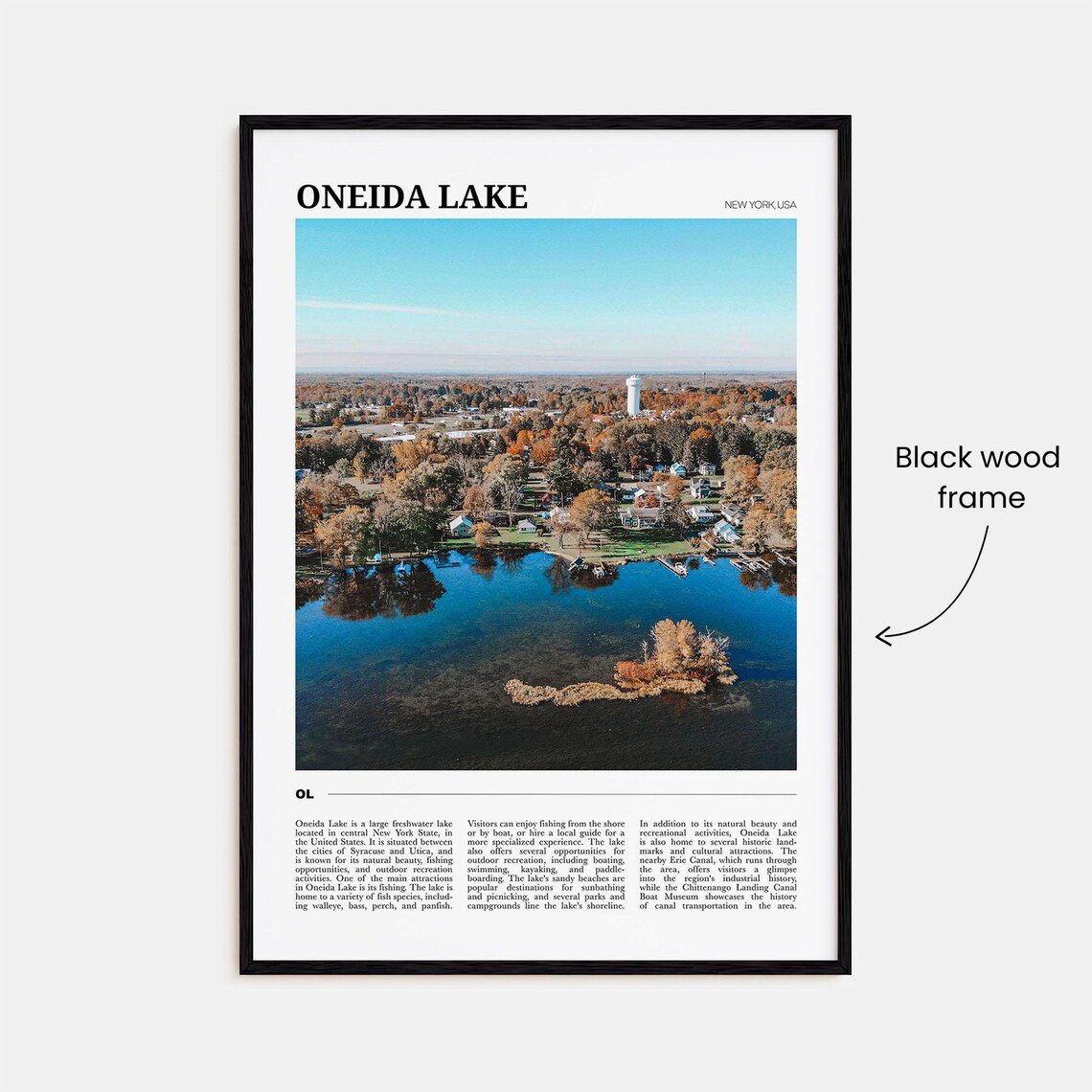 Oneida Lake Travel Poster Oneida Lake Wall Art Oneida Lake Poster Print Oneida Lake Photo Oneida Lake Decor New York Usa - Image 2