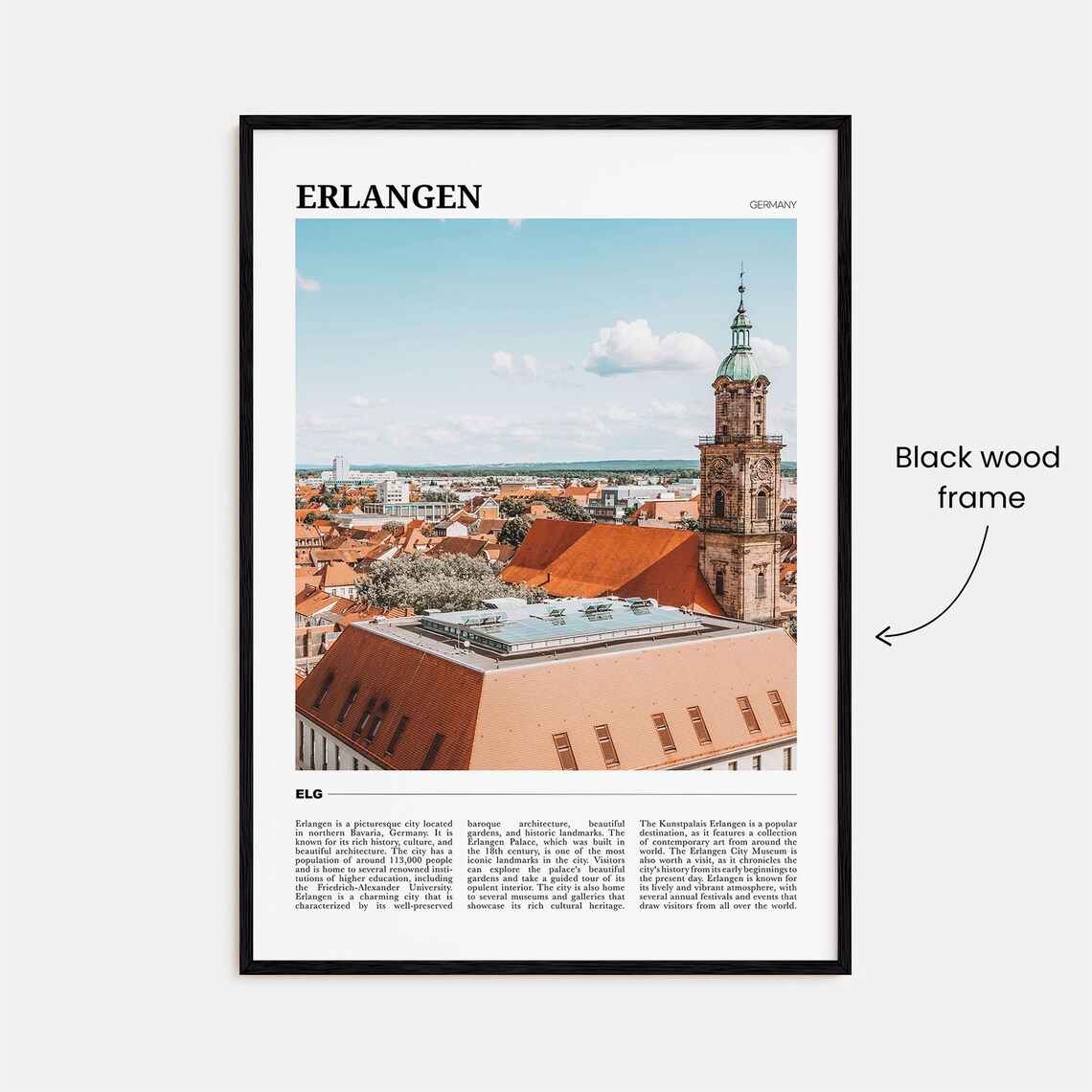 Erlangen Travel Poster, Germany Place Print - Image 2